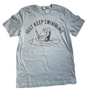 Disney Pixar Just Keep Swimming Mens Large Crewneck T-Shirt - Dory Finding Nemo